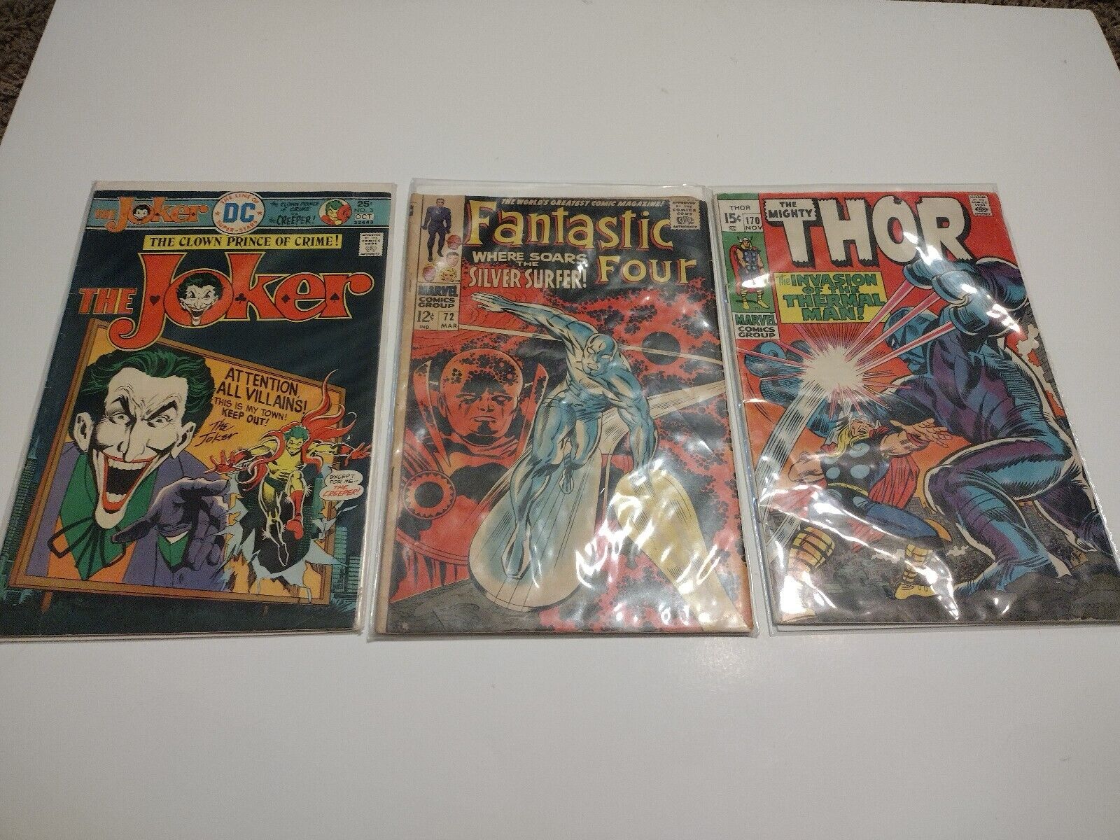 Vintage Comic Book Lot Fantastic Four Thor The Joker 