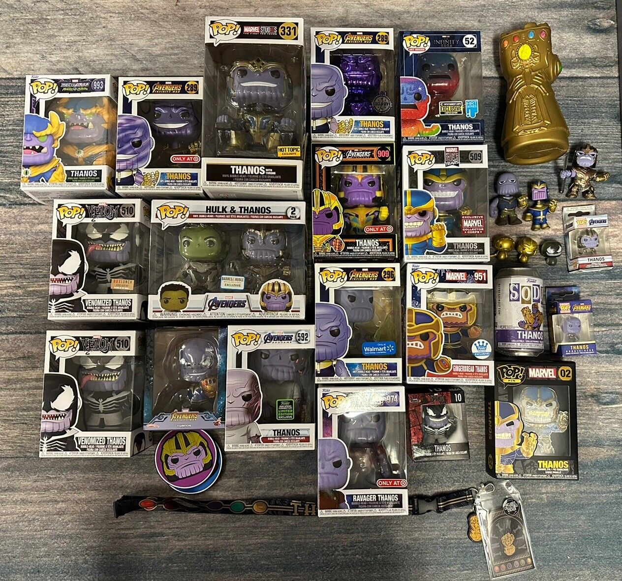 Thanos Funko Pop Figure & Collectibles MASSIVE Lot Over 25 Items Exclusive Set