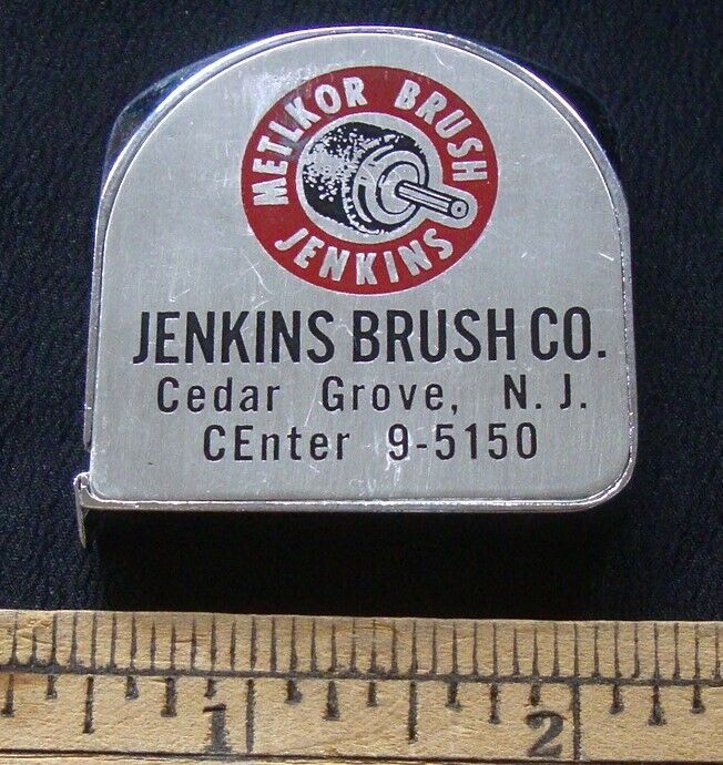 Vintage Jenkins Brush Co.  Measuring Tape - Cedar Grove, N. J.