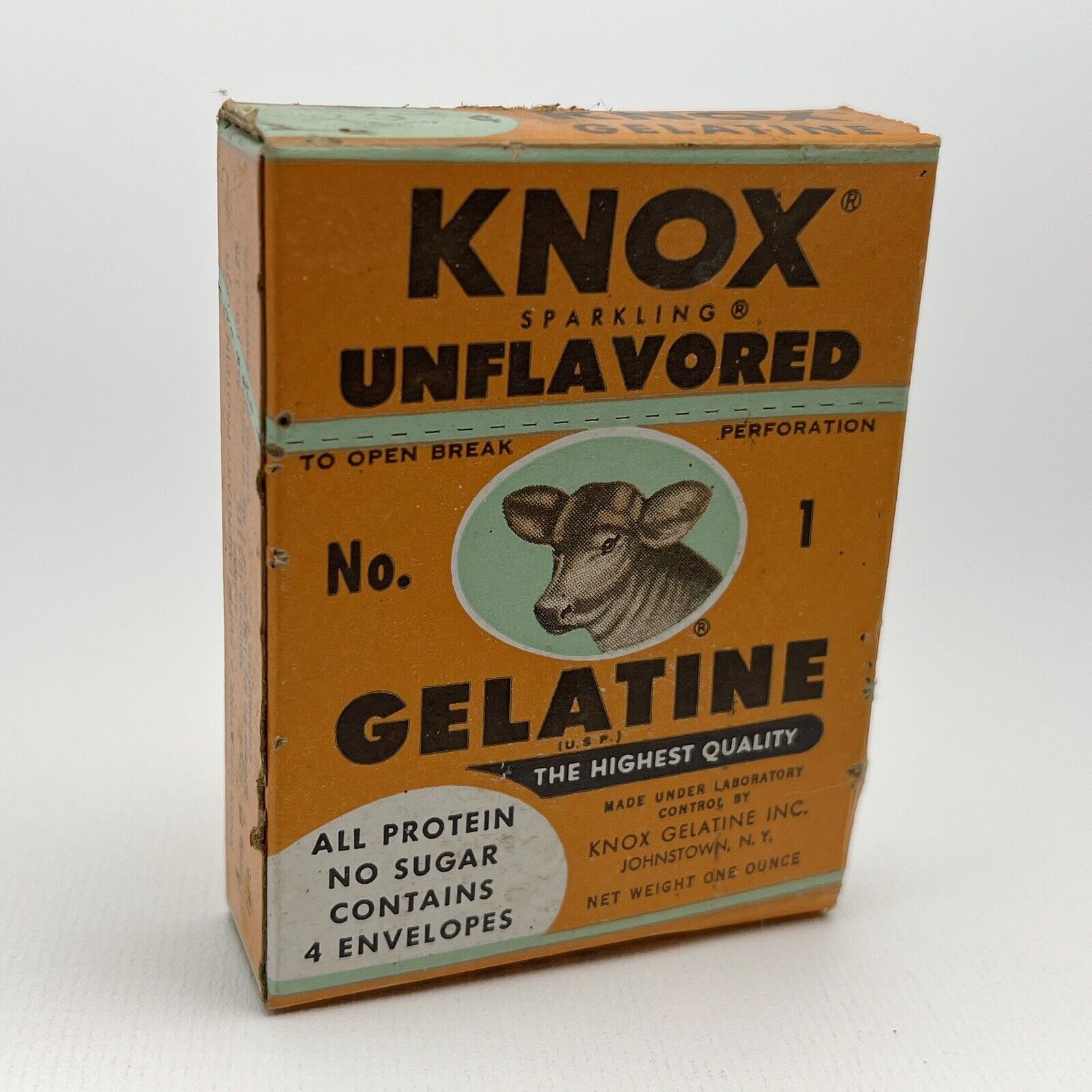Vintage Box of Knox Unflavored Gelatin 
