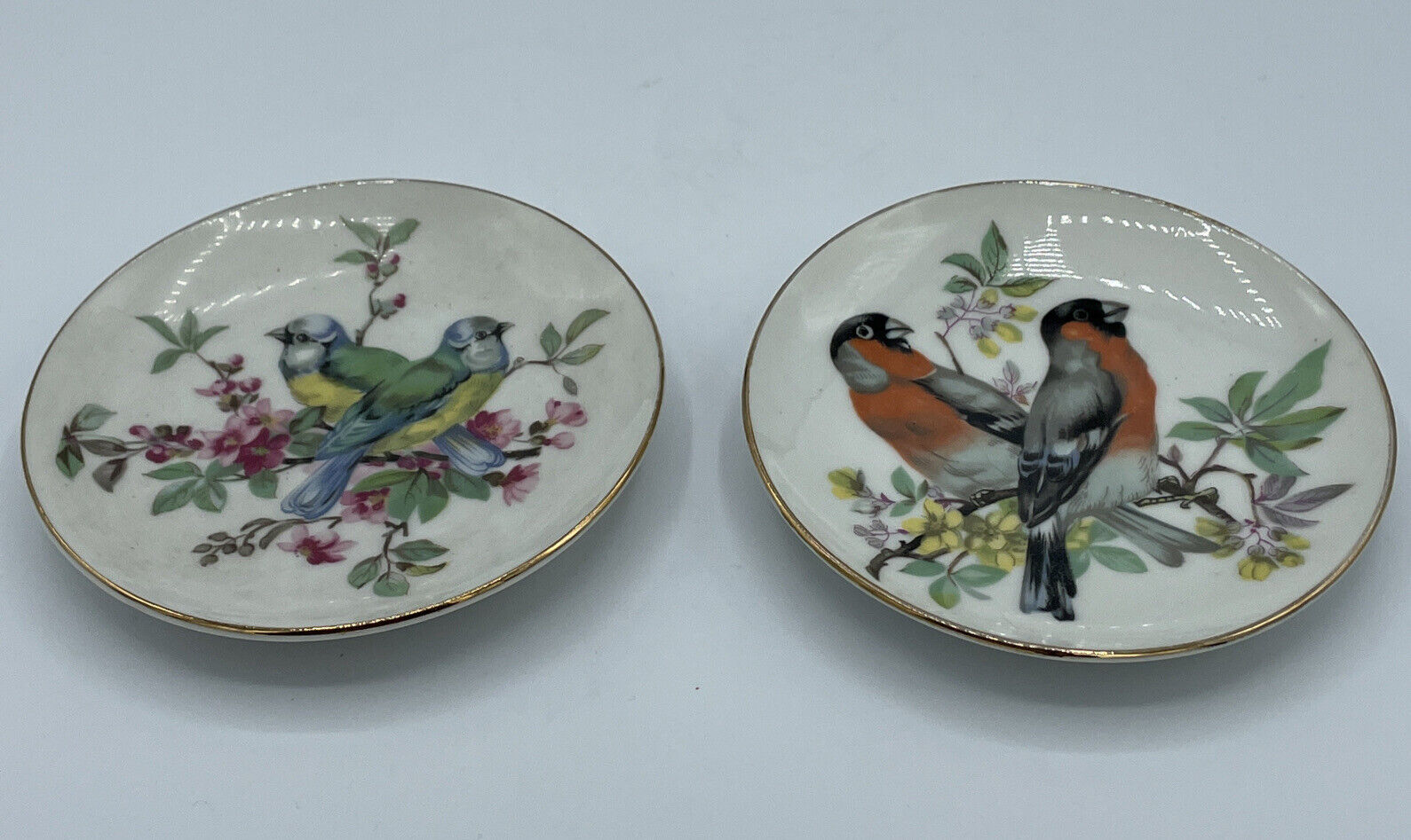 Set of 2 Decorative Bird Porcelain Wall Plates Made in Japan