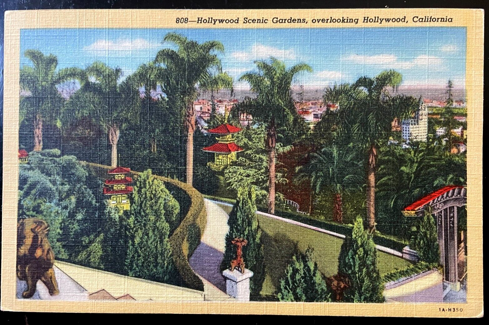 Vintage Postcard 1931 Hollywood Gardens, Hollywood, California (CA)