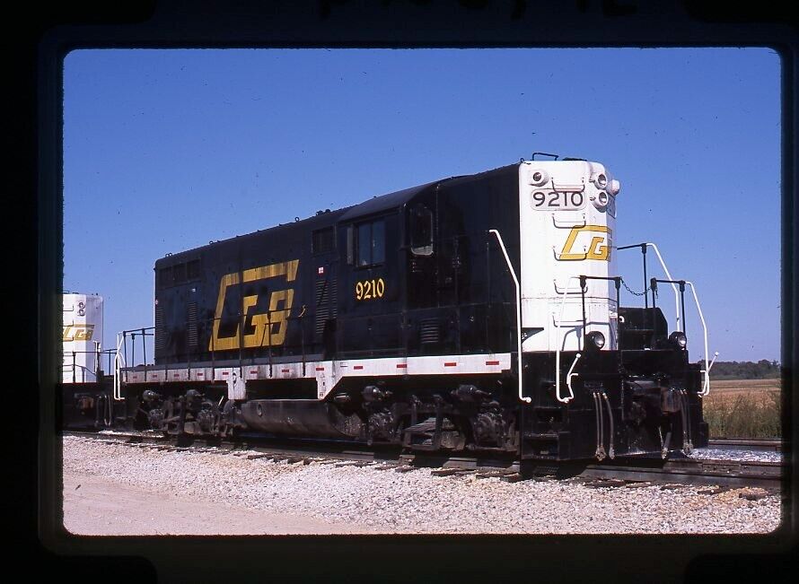 Original Railroad Slide CGBX Consolidated Grain & Barge 9210 GP8 at Naples, IL
