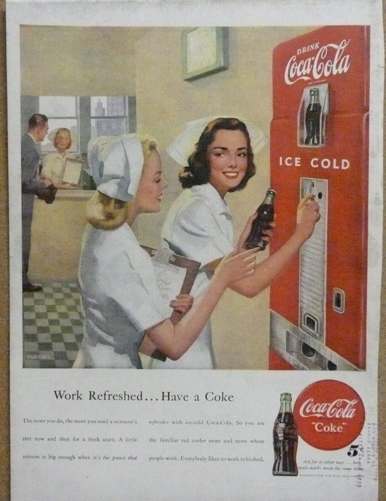1948 Coca-Cola Ad; Nurse