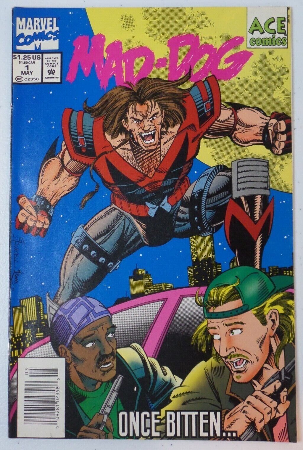 MAD-DOG Once Bitten #1 1993 Double Cover Marvel Comic Book A611