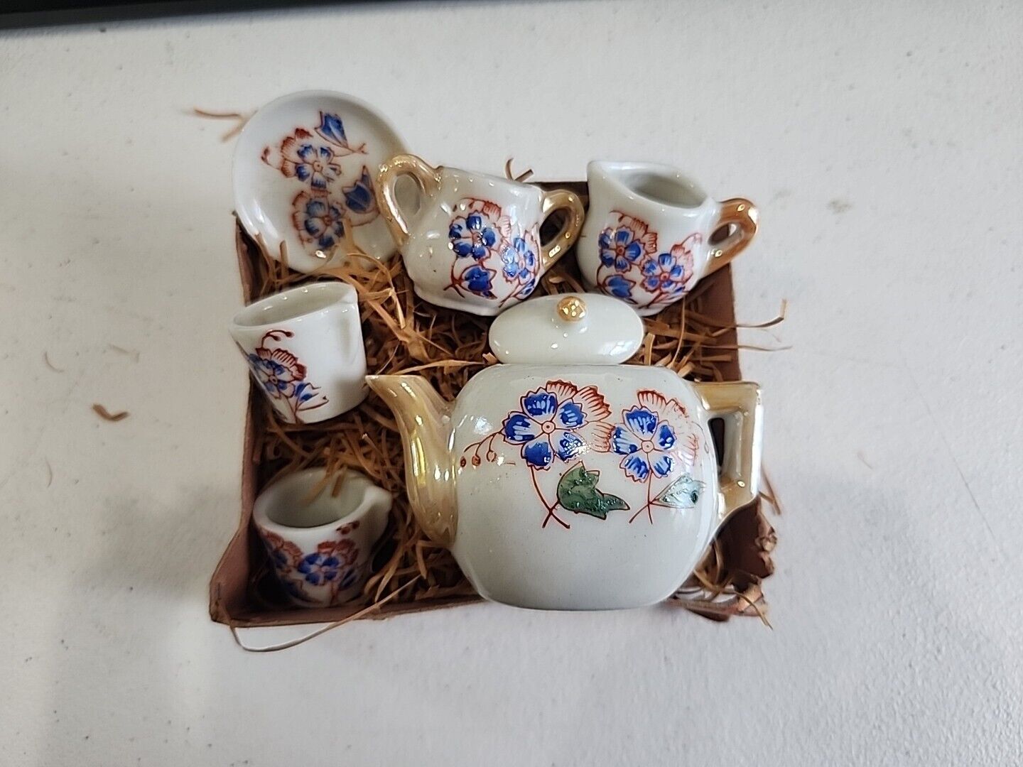 Miniature Tea Set Made In Japan 6 Piece Vintage