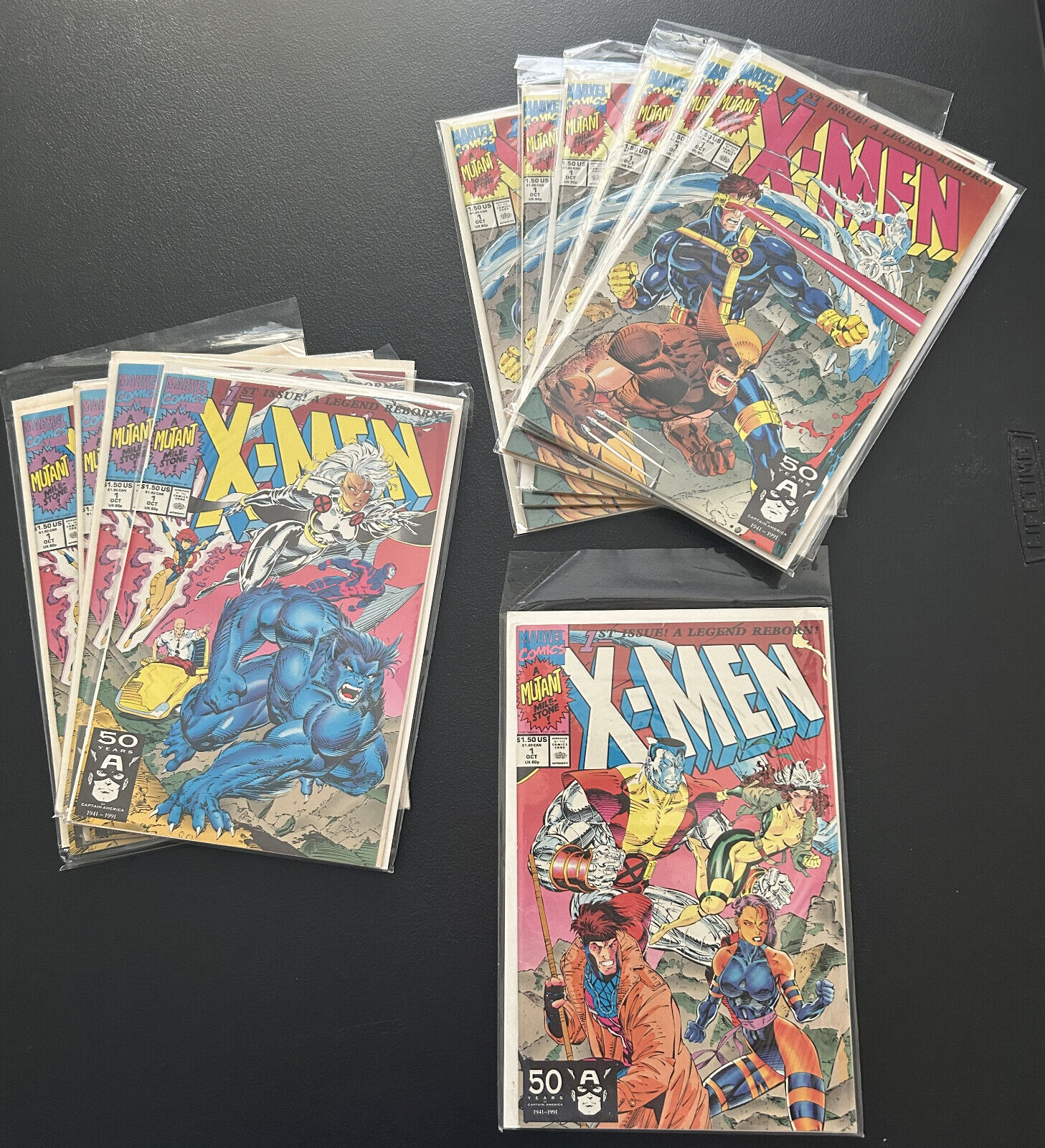 LOT 11 Comics X-MEN #1 1991, Variant Covers, HIGH GRADE