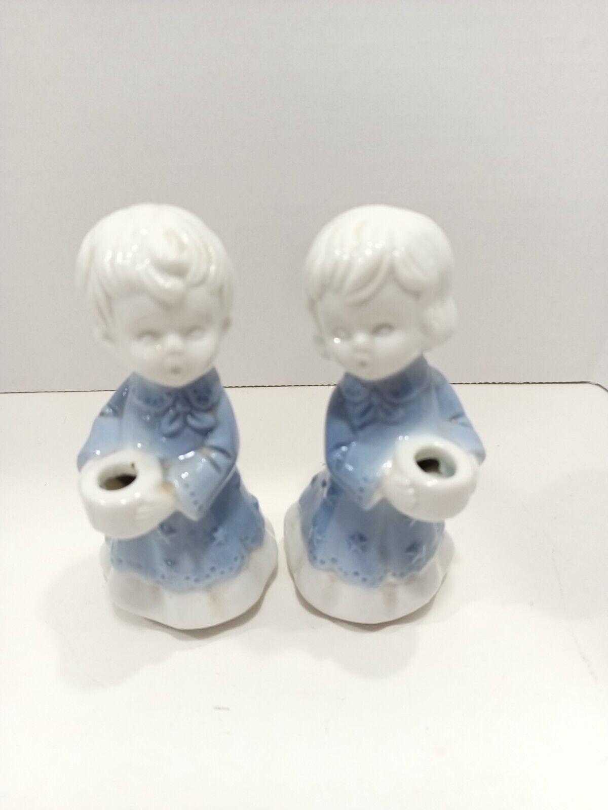 German Porcelain Candle Children KERZENKINDER AUS PORZELLAN Figurines Vintage