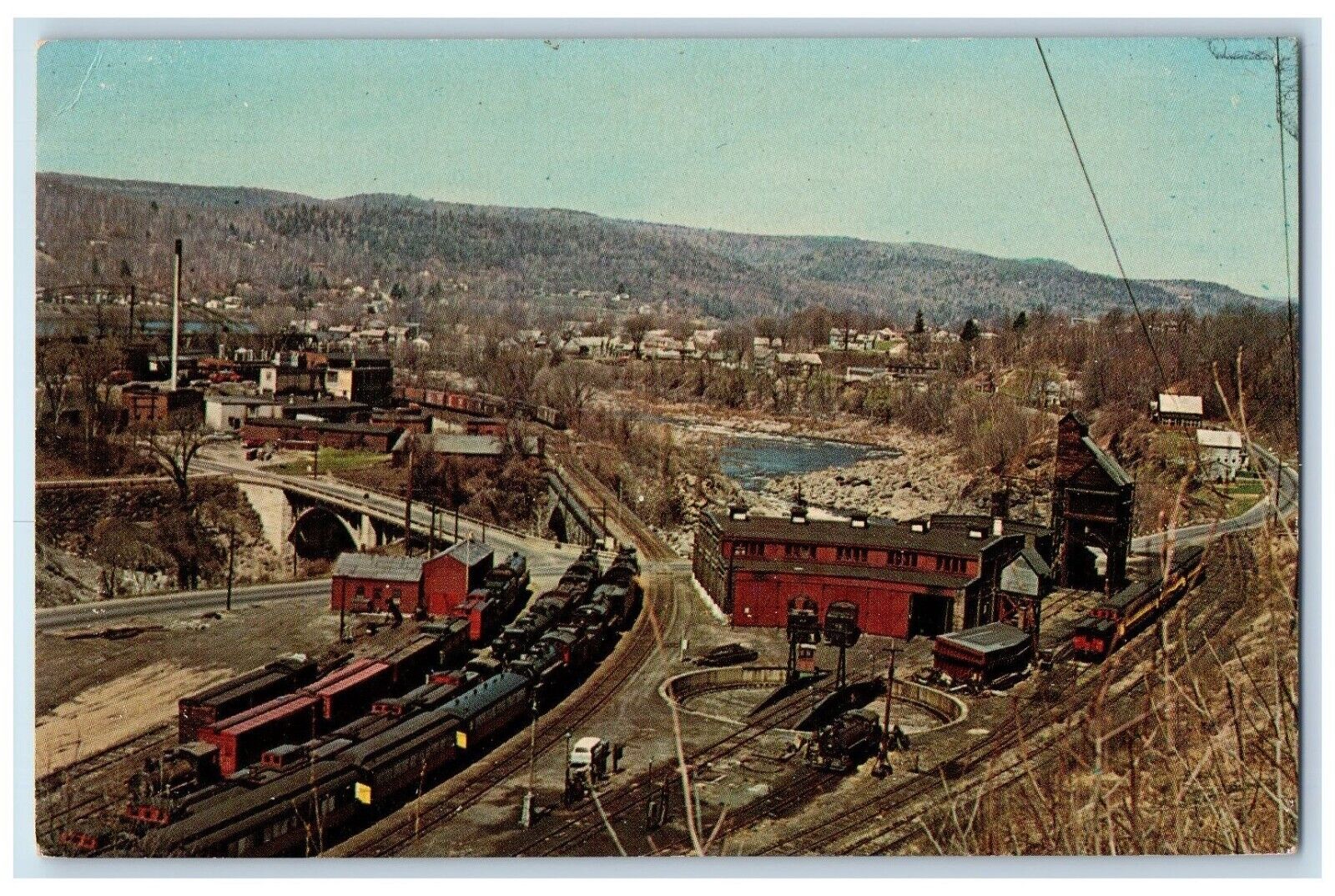 c1910 Steramtown USA Bellows Falls Vt North Walpole New Hampshire NH Postcard