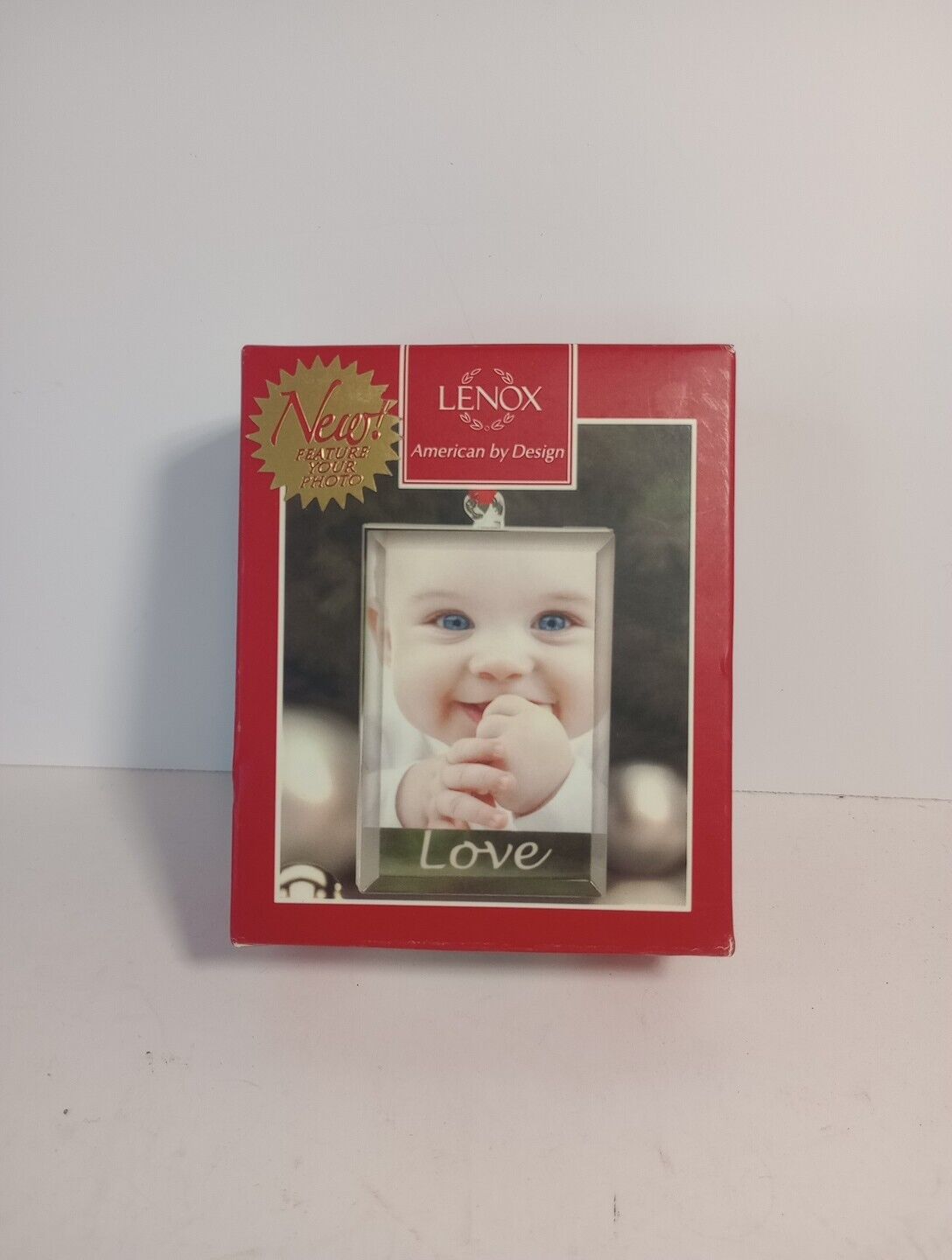 NEW  Lenox Crystal Sweetest Sentiments LOVE Ornament Photo Frame 
