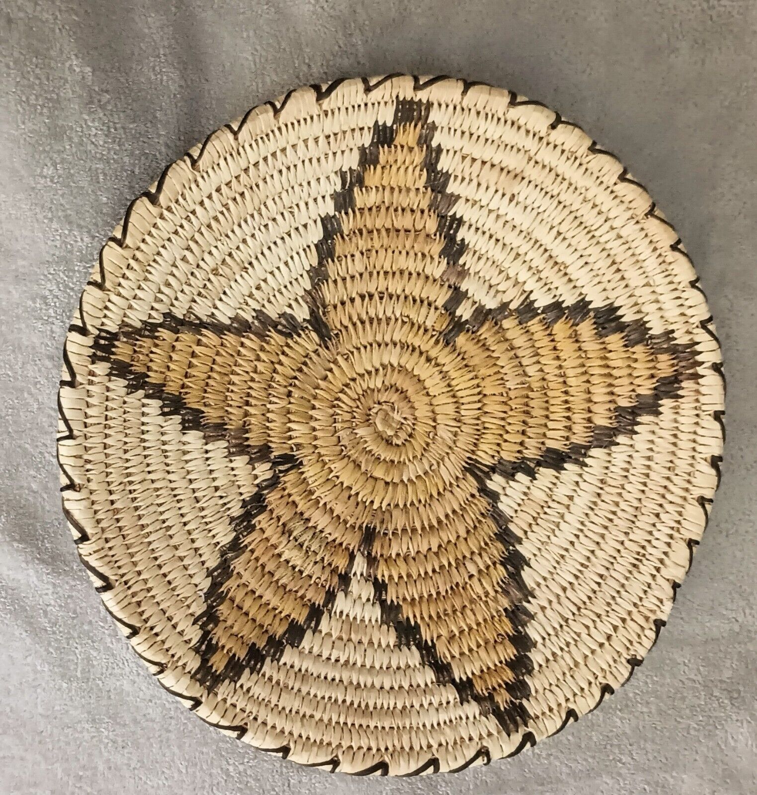 Authentic Antique Handmade Native American Serving Plate from AZ / TX Territory