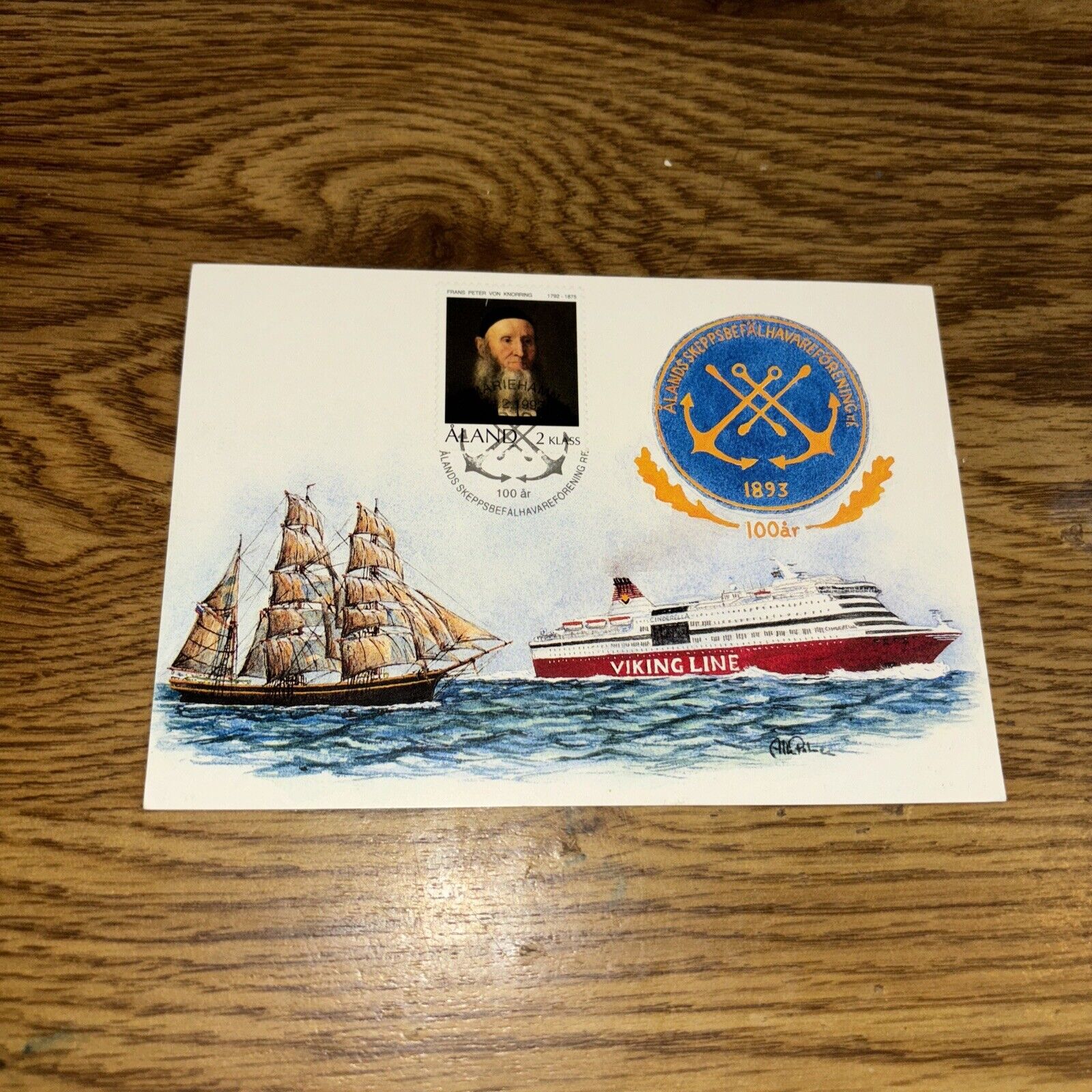 Viking Line  Helmi and MS Cinderalla Ships Vintage Postcard