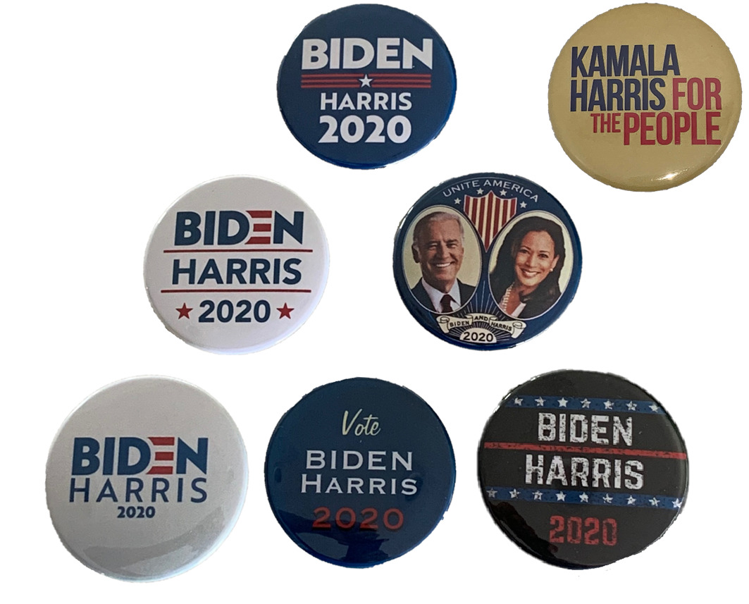 NEW Biden/Harris 2020 Set of 7 Pins - Joe Biden & Kamala Harris (2.25\