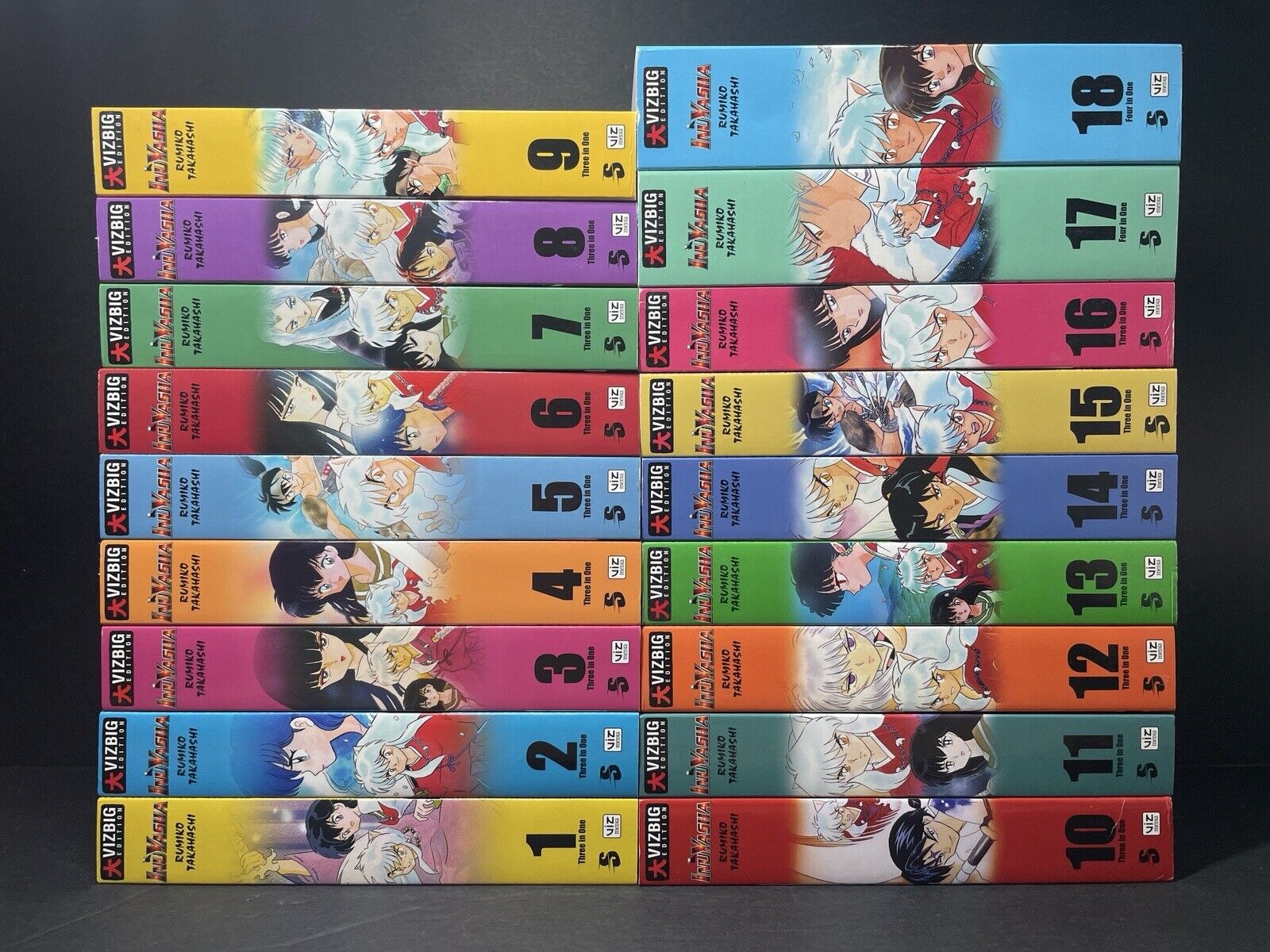 Inuyasha Vizbig Manga Volumes 1-18 Complete Set Brand New English Hard To Find