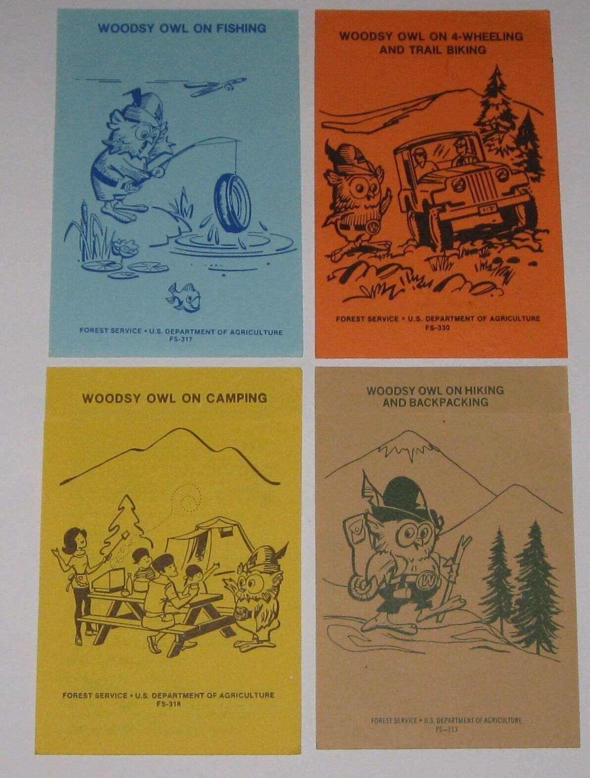 VINTAGE WOODSY OWL - 4 DIFFERENT GUIDELINE BOOKLETS  - 1980s
