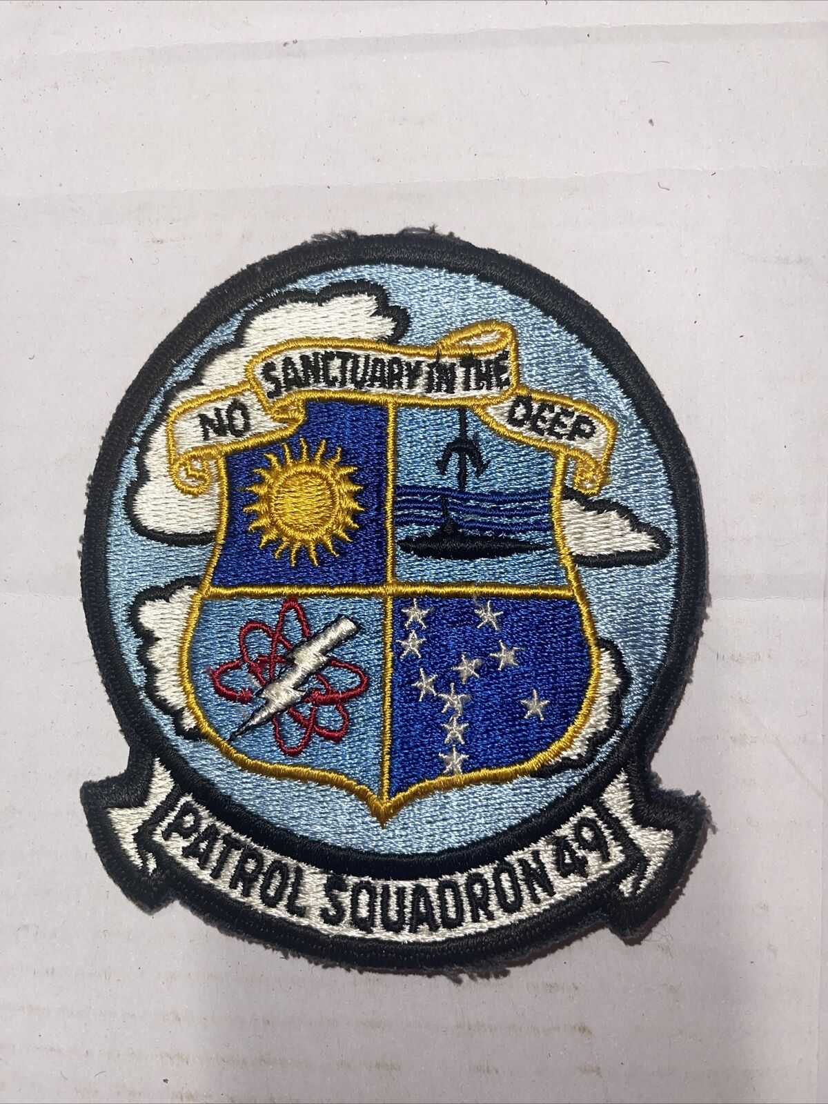 Vinrage US Navy VP-49 Patrol Squadron No Sanctuary In The Deep Patch WW2