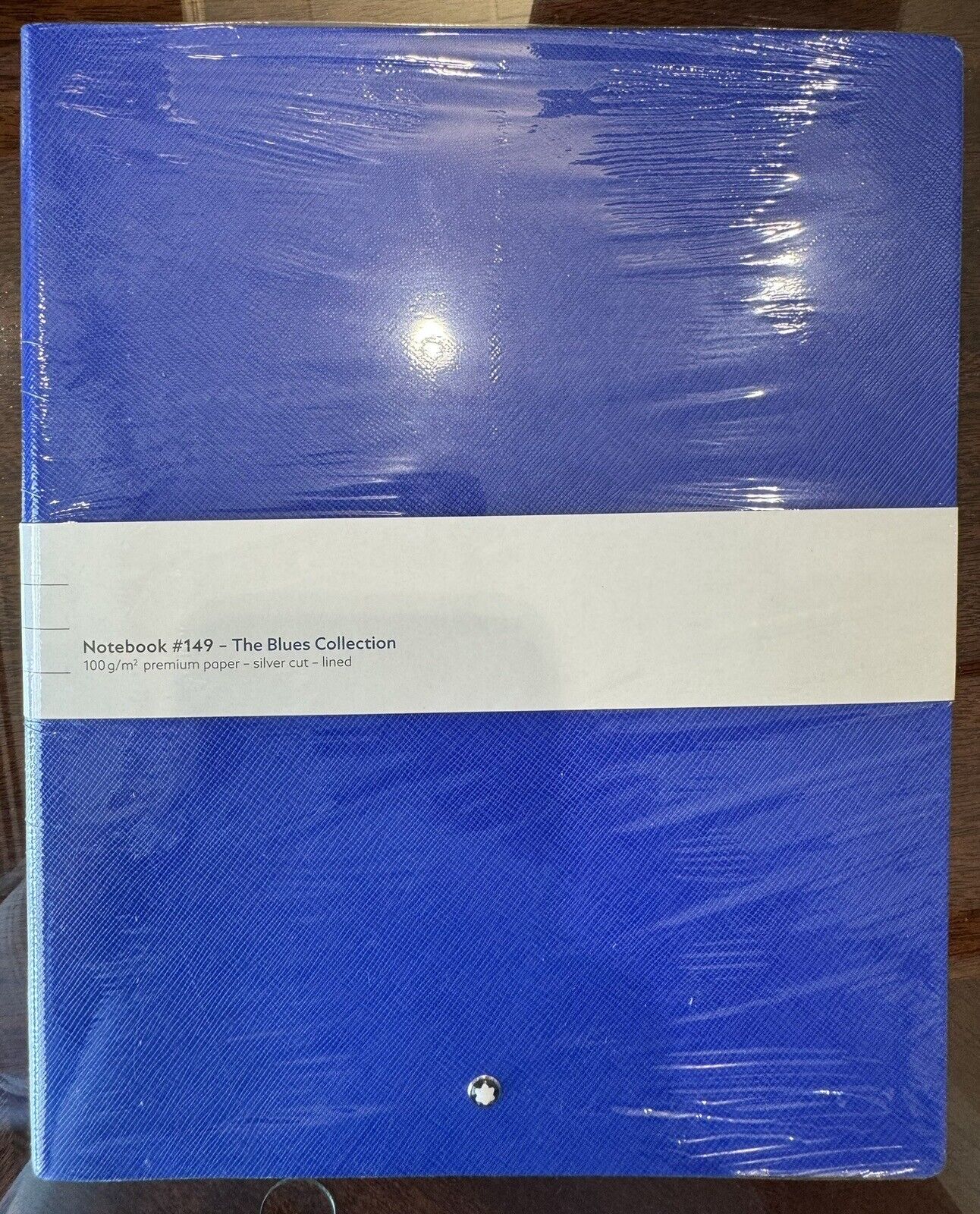 New Montblanc 149 Notebook Blues Collection Ultramarine Premium Paper Silver Cut