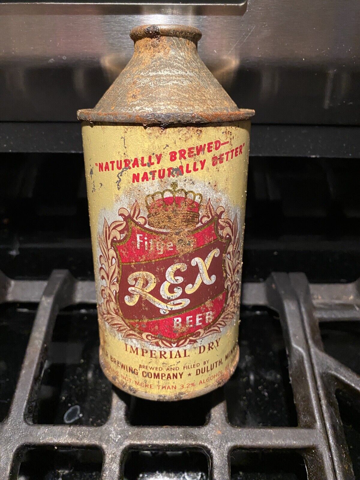 VTG. FITGER’S REX CONE TOP BEER 🍻 CAN  FITGER’S BREWING CO. DULUTH, MN 🇺🇸