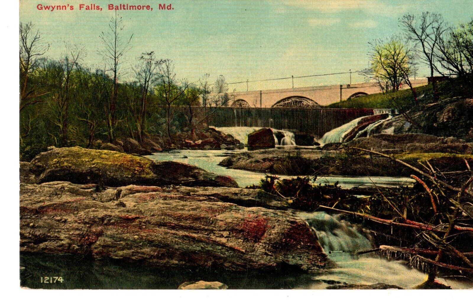 Gwynn\'s Falls, Baltimore, MD, Postmarked 1911 Postcard