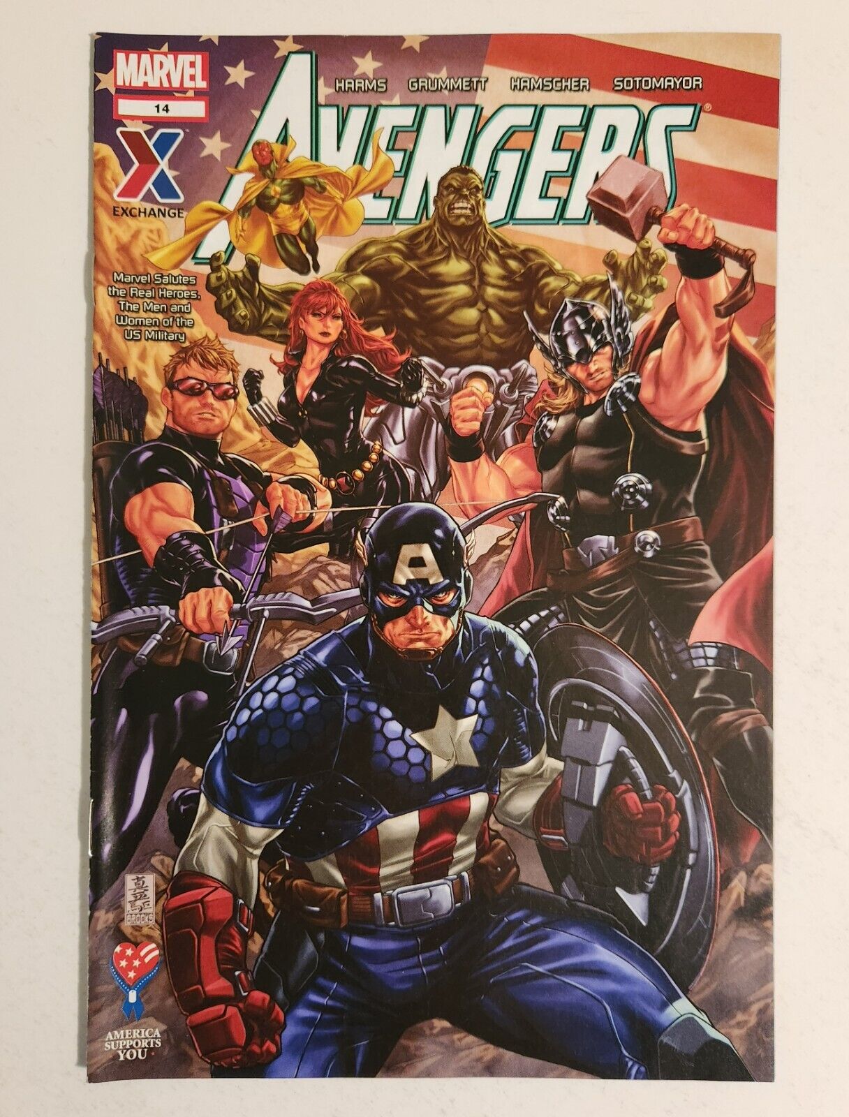 AAFES #14 (2013, Marvel) VF/NM Avengers Military Giveaway Mark Brooks Cover