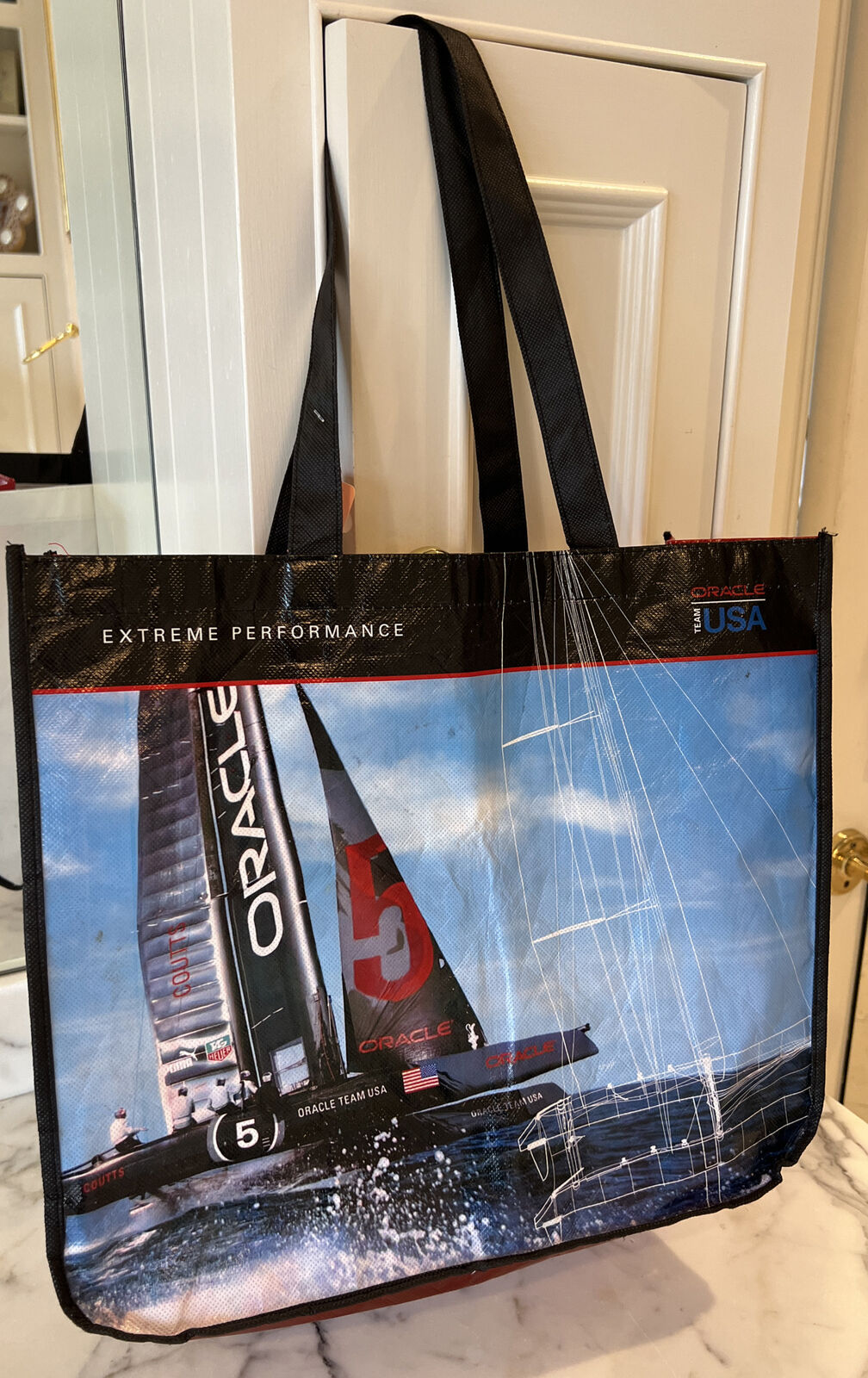 Oracle Team USA America\'s Cup Extreme Performance Wipro recyclable shop tote bag
