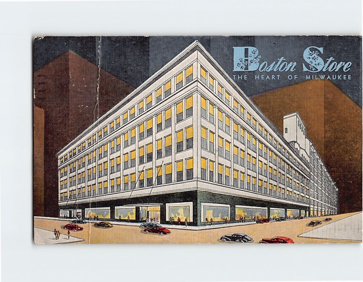 Postcard Boston Store the Heart of Milwaukee Wisconsin USA
