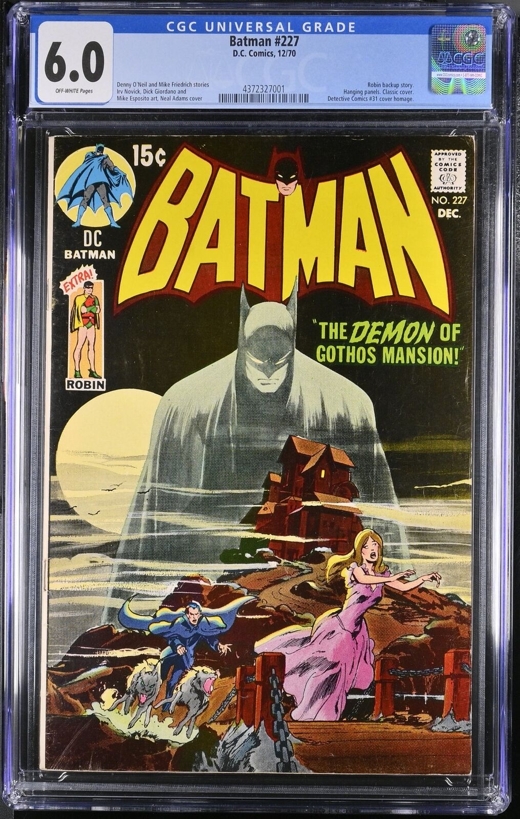 Batman #227 CGC FN 6.0 Detective Comics #31 Homage Classic Neal Adams