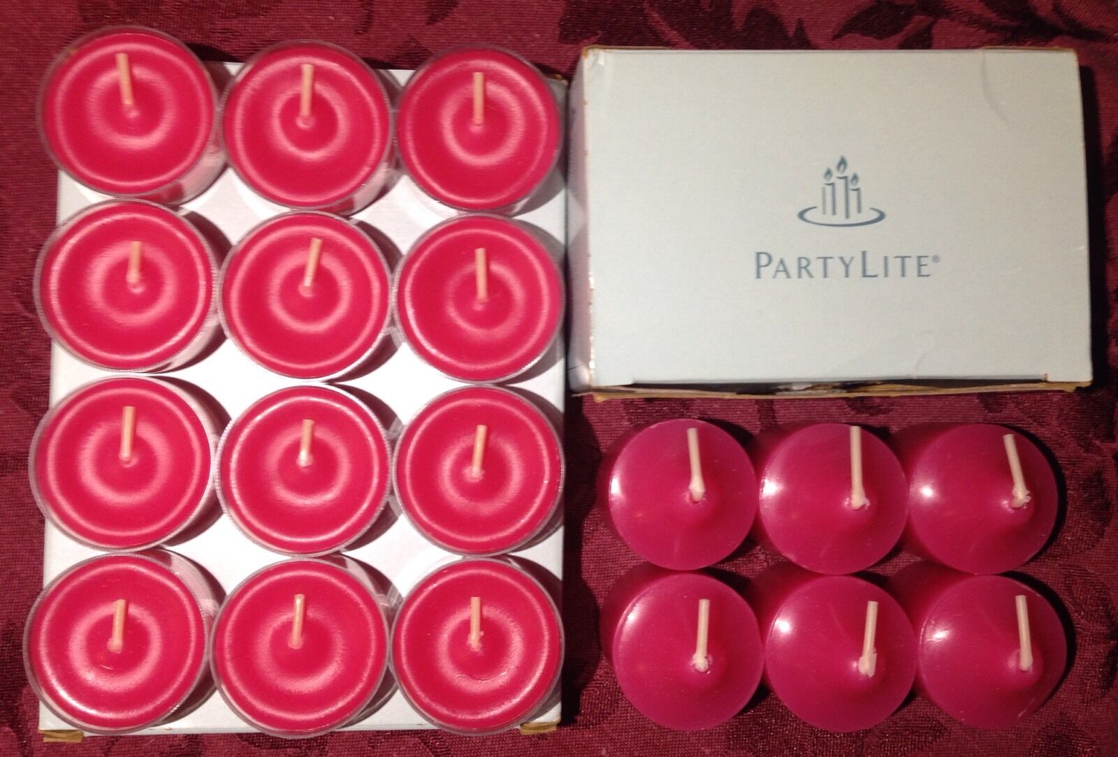 PartyLite CRANBERRY Tealight & Votive Candles LOT New 18 NIB Fruit Retired HTF
