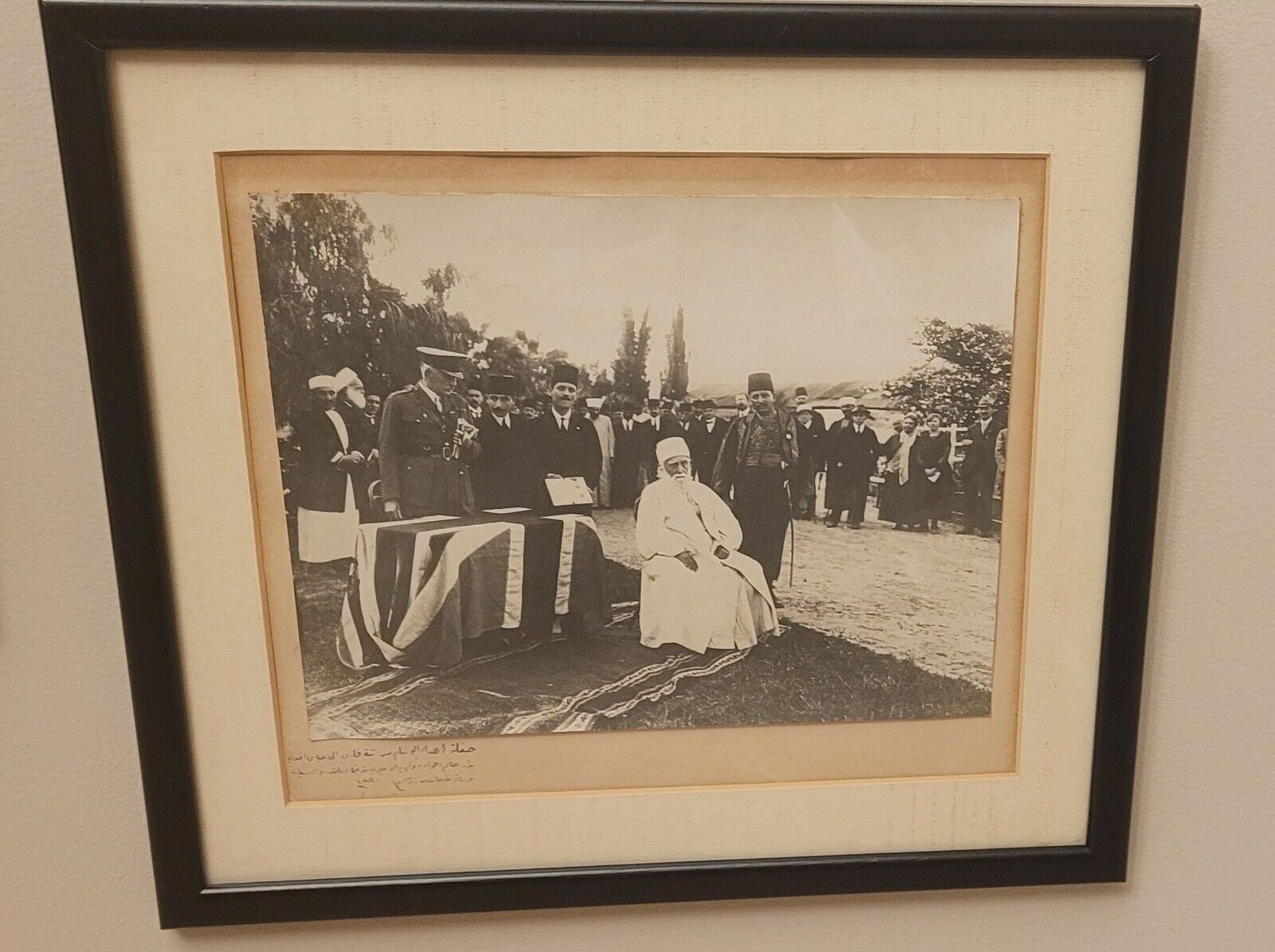 ʻAbdu\'l-Bahá The Baha\'i Leader Knighting Ceremony 1920 Large Photo Haifa Israel