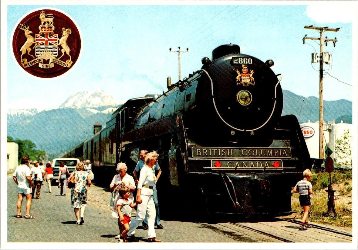 Vancouver, BC Canada  ROYAL HUDSON 2860 STEAM TRAIN TOUR  4X6 Railroad Postcard