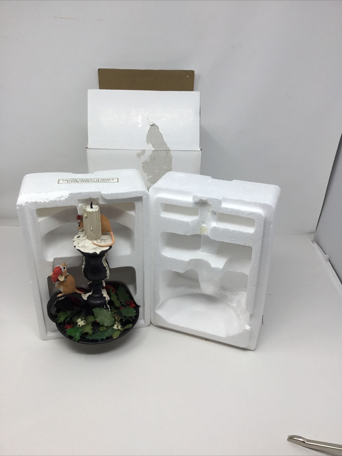 Lenox Holiday Helpers 2003 Resin Figurine - Christmas Mice W/Box