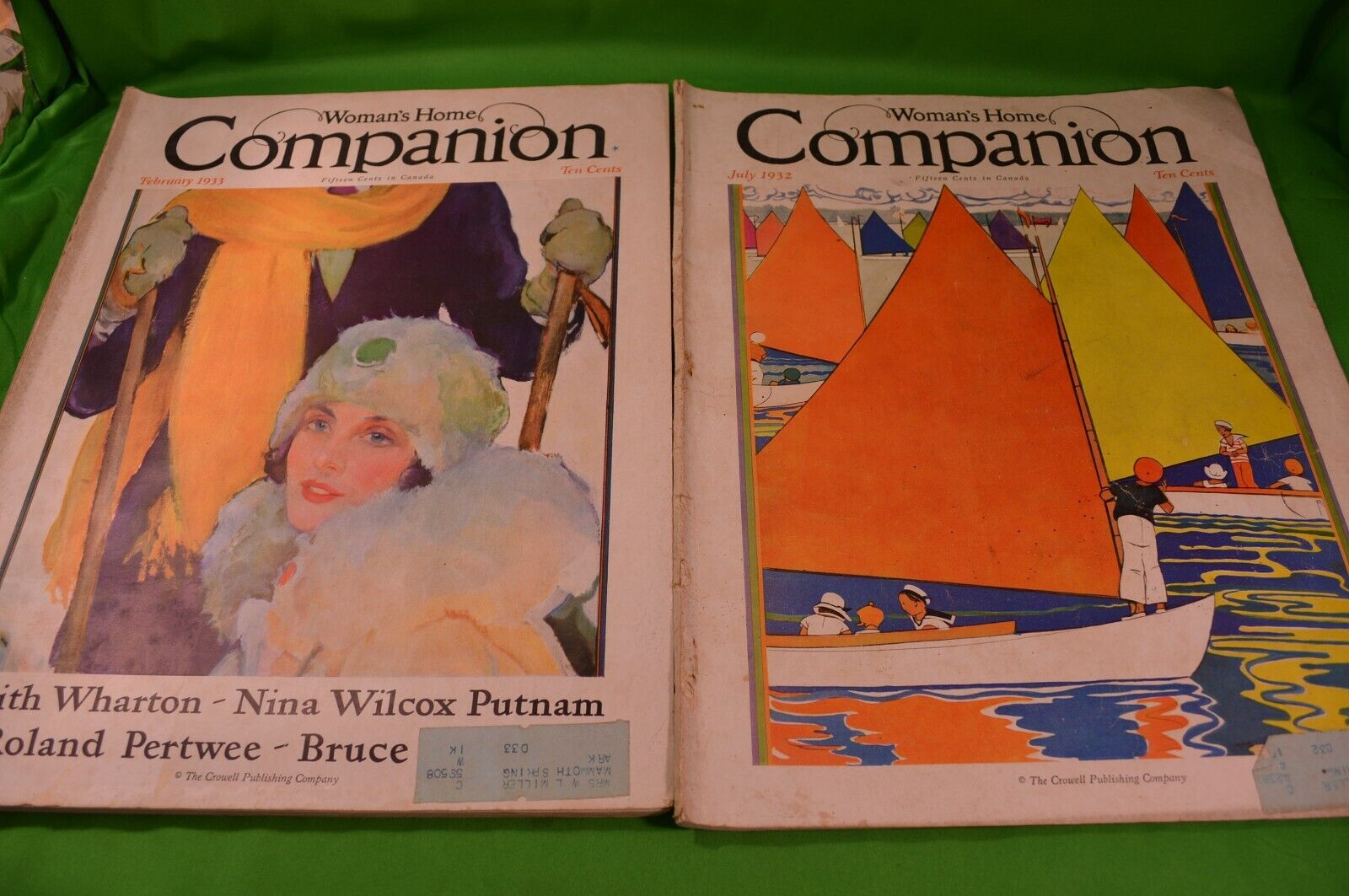 2 Vintage Woman's Home Companion Magazine,July 1932 & February 1933,Old Ads