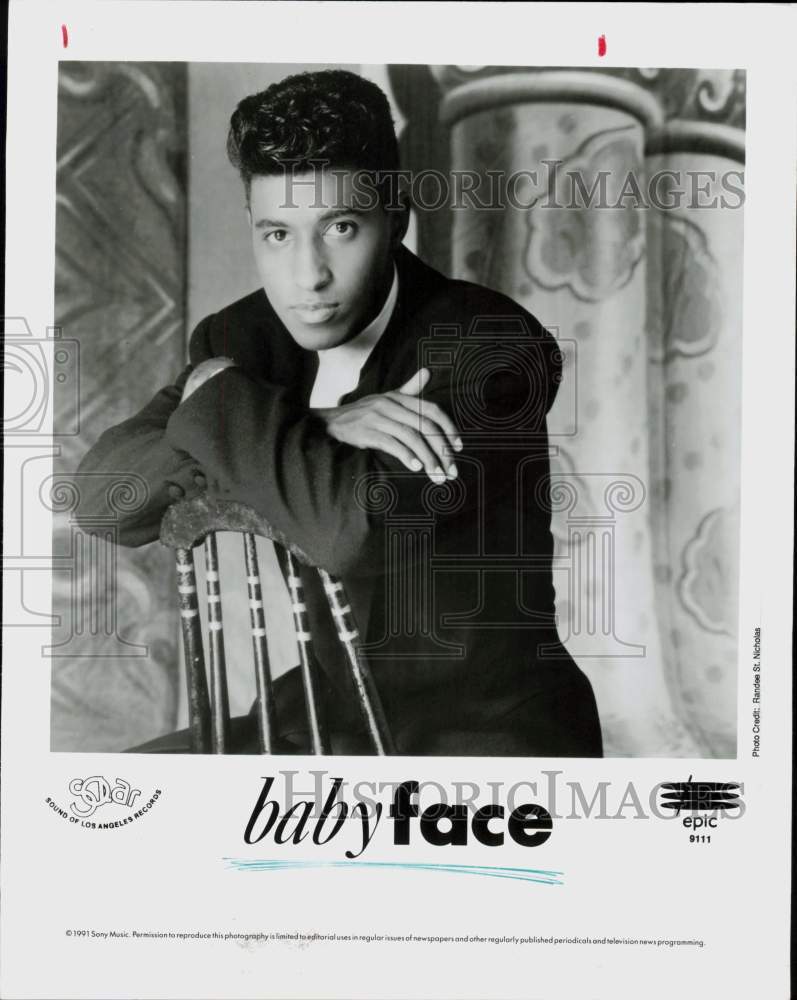 1991 Press Photo Singer Babyface - lrp97839