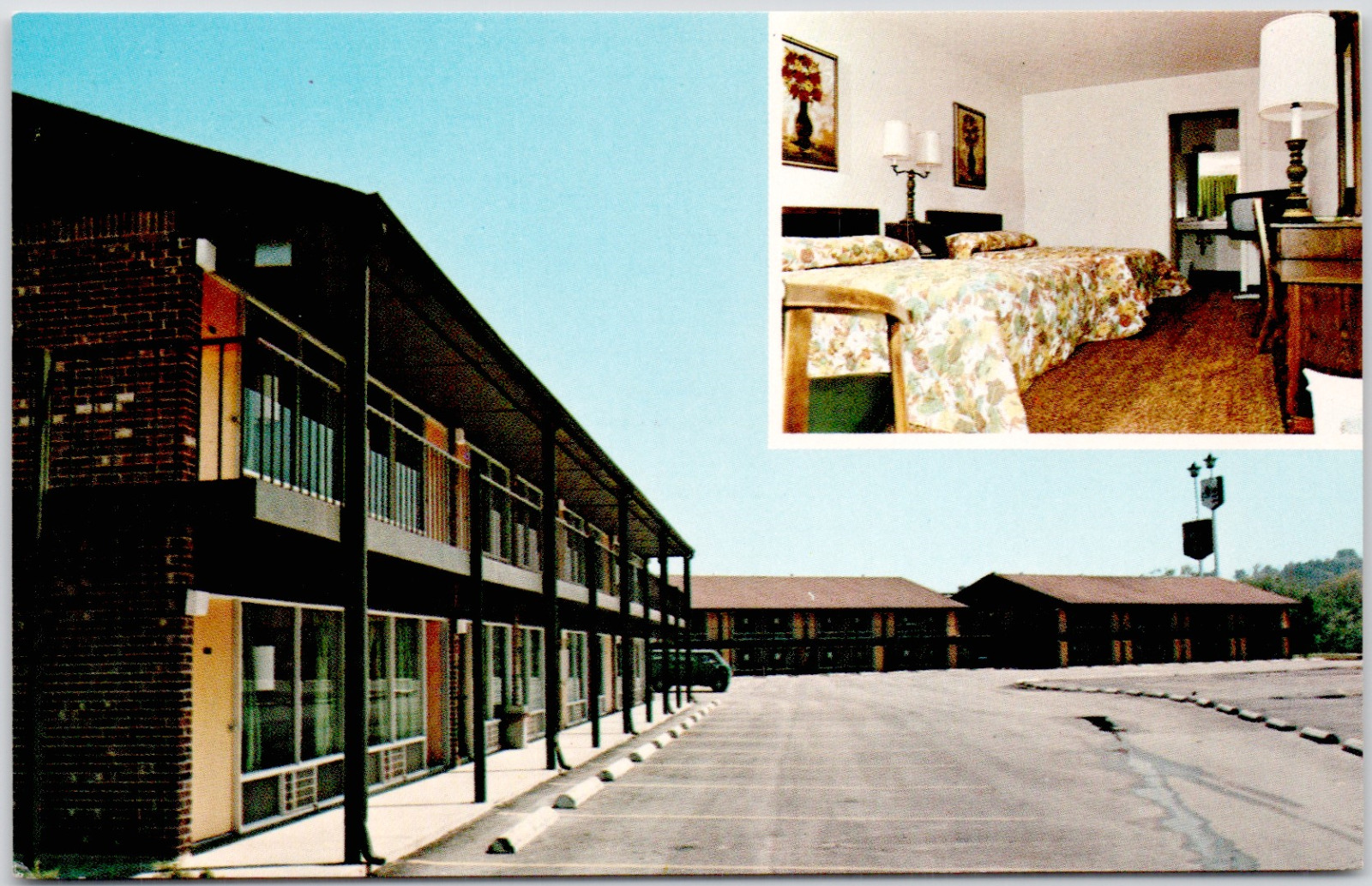 Knights Inn Dalton Georgia Rocky Face Exit Hotel Motel Room Bed Vintage Postcard