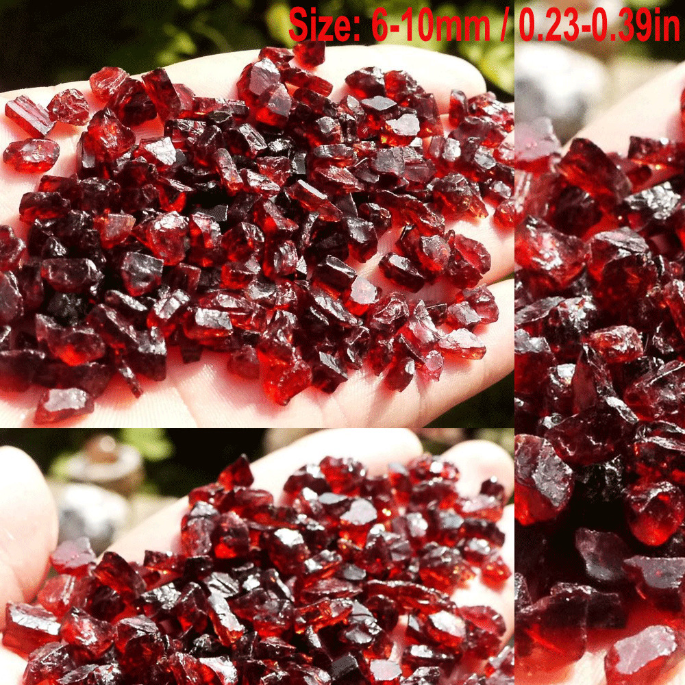 Natural Red Garnet Crystal Gemstone Rough Stone Specimen Wholesale DIY Making