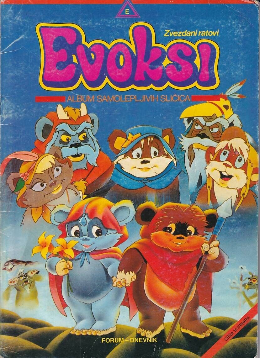 42619: COMPLETED STICKERS RARE 1990 VINTAGE EWOKS CARTOON TRADING CARD STICKER A
