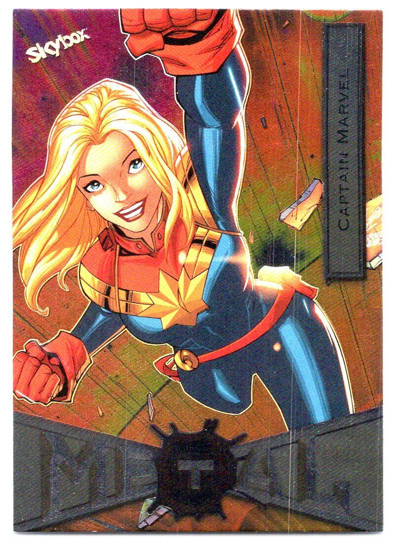 2022 SkyBox Marvel Metal Universe Spider-Man #17 Captain Marvel