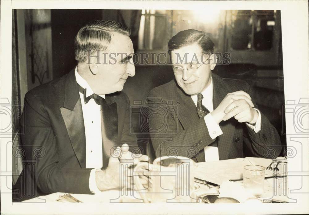 1936 Press Photo Fred Vinson and Elmer Benson at Veteran dinner in Washington