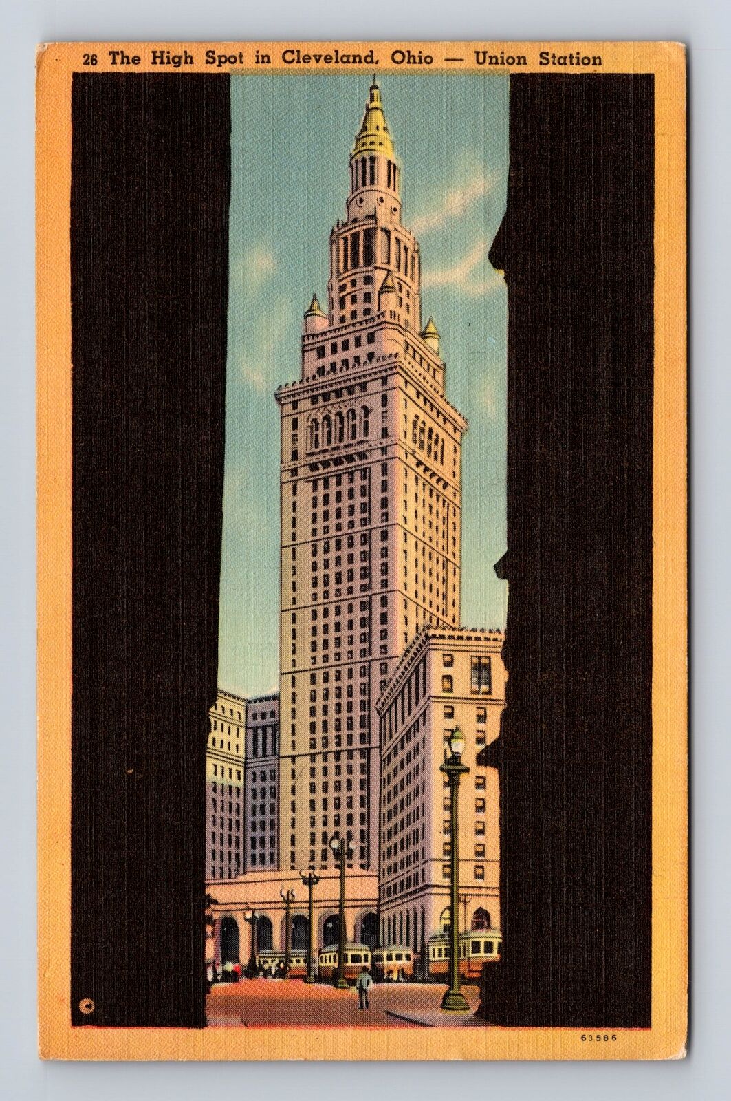 Cleveland OH-Ohio, The High Spot, Antique, Vintage c1942 Souvenir Postcard