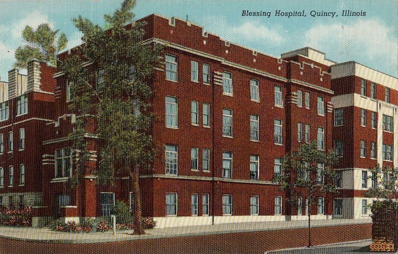 Postcard Blessing Hospital Quincy IL
