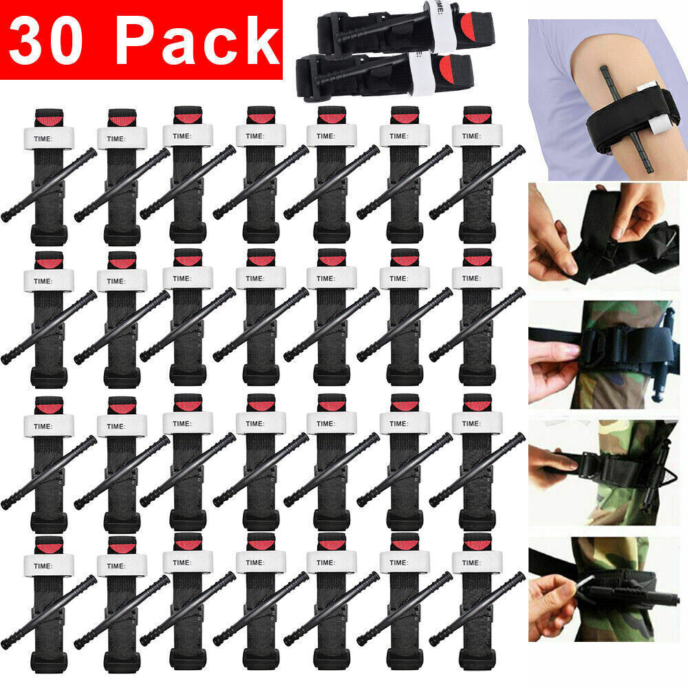 30PCS Tourniquet Rapid One Hand Application Emergency Outdoor First Aid Kit Lot