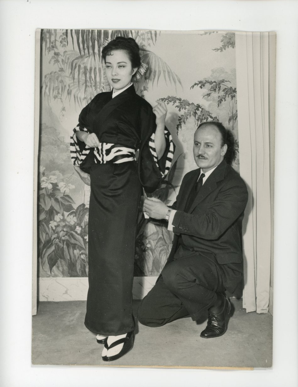 Vintage Japanese Actress Yoshiko Yamaguchy Dressed by Pierre Balmain s
