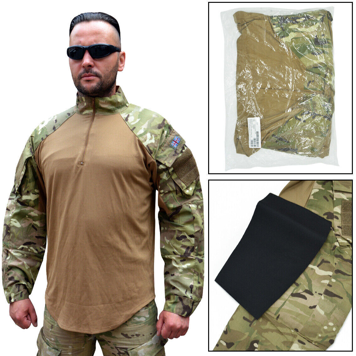 British Army UBACS Under Body Armour Combat Shirt Warm  Coyote MTP Multicam