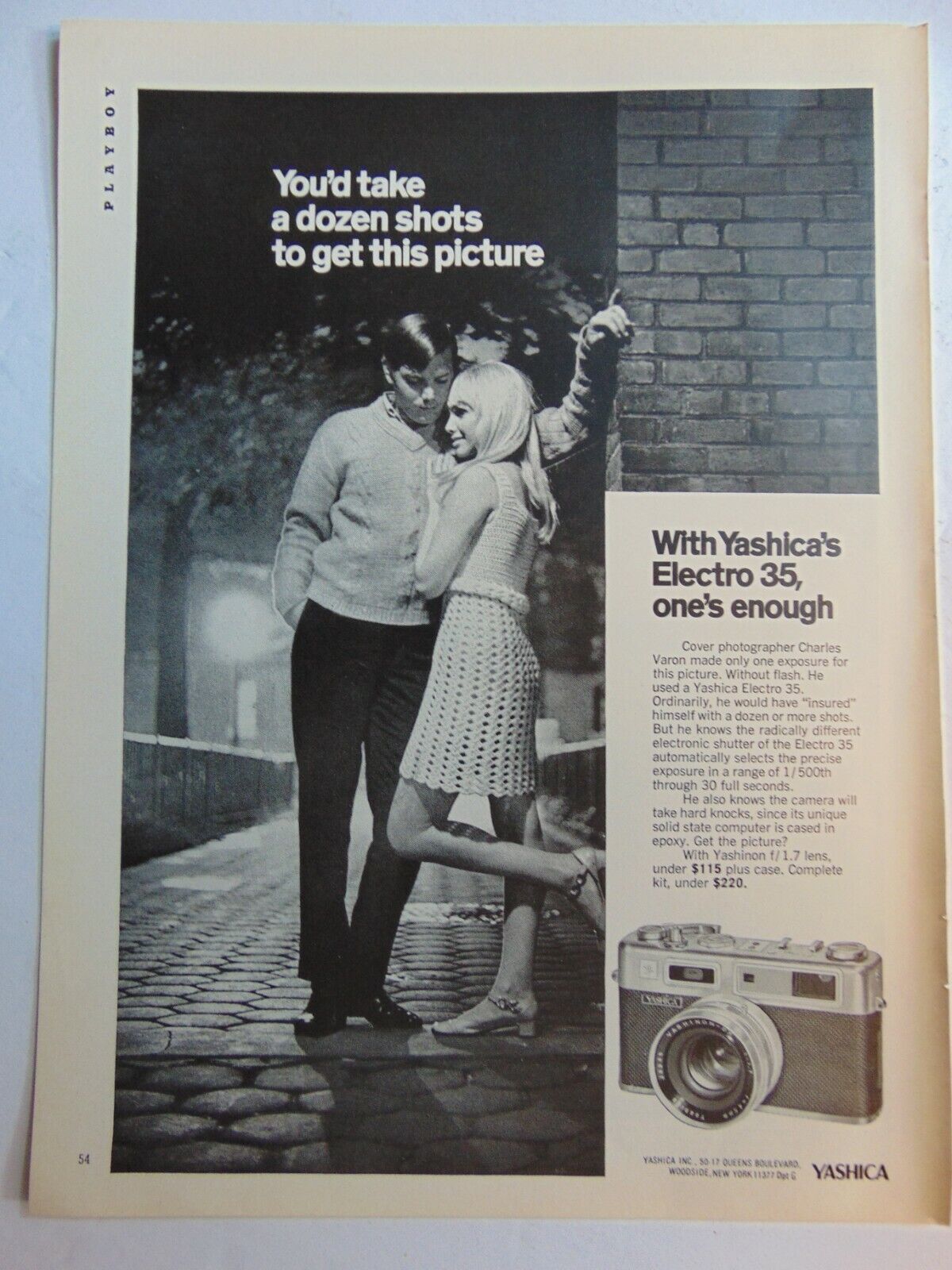 1968 YASHICA ELECTRO 35 Camera vintage print ad
