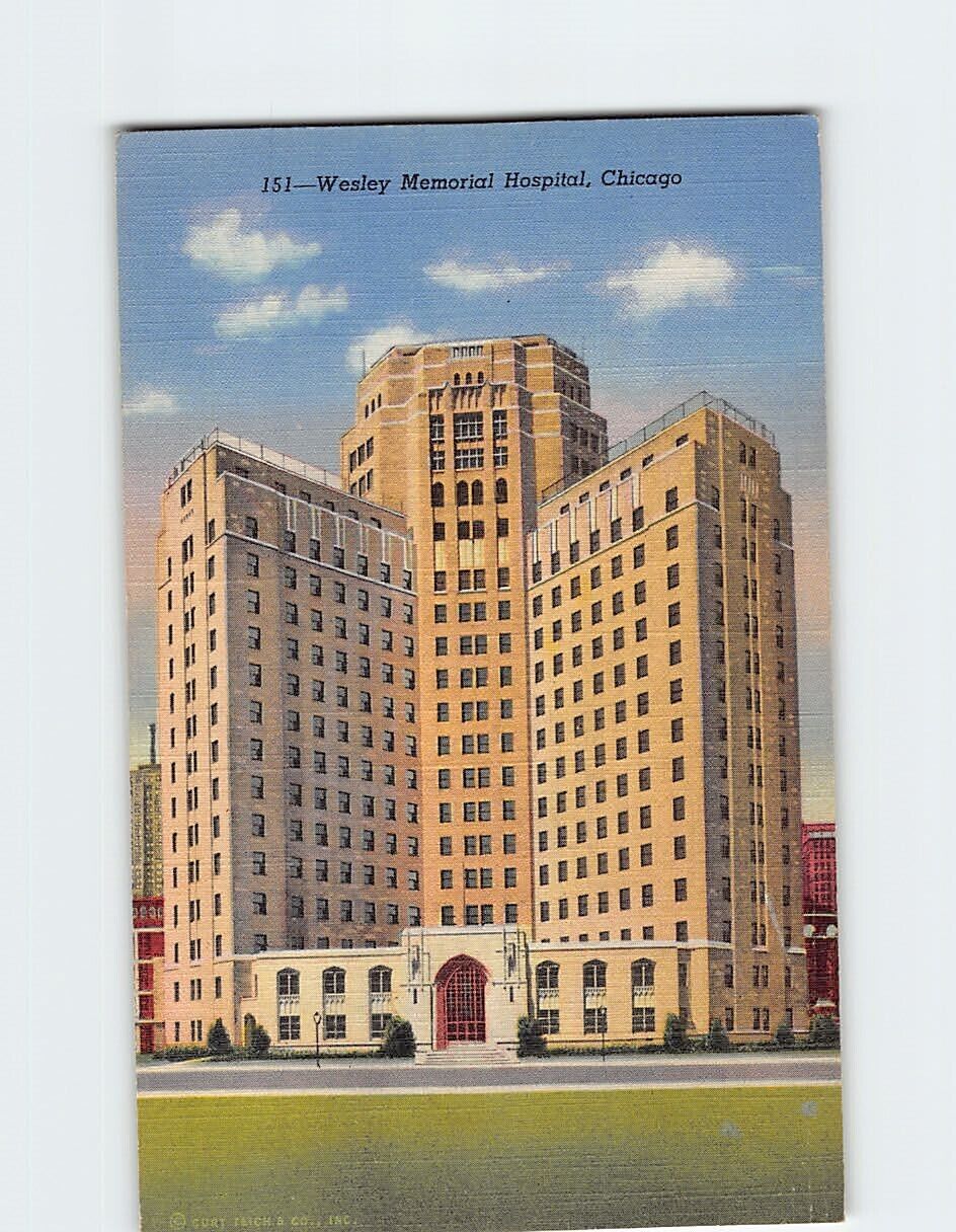 Postcard Chicago Memorial Hospital Chicago Illinois USA
