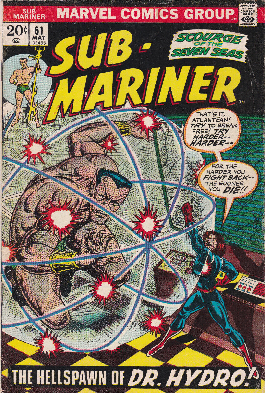Sub-Mariner #61(1973) Marvel Comics ,Mid Grade