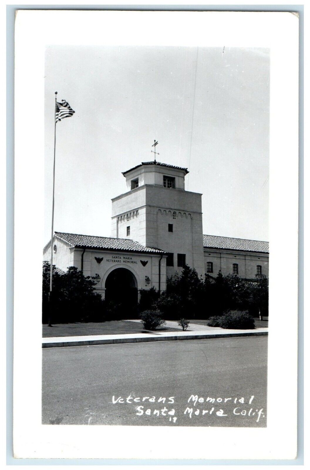 c1930's Veterans Memorial Santa Maria California CA RPPC Photo Vintage Postcard