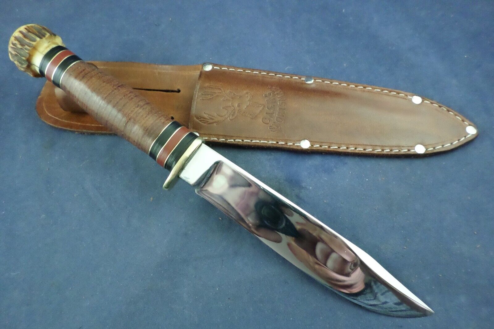 Vintage WR Case & Sons Bradford Knife with Sheath
