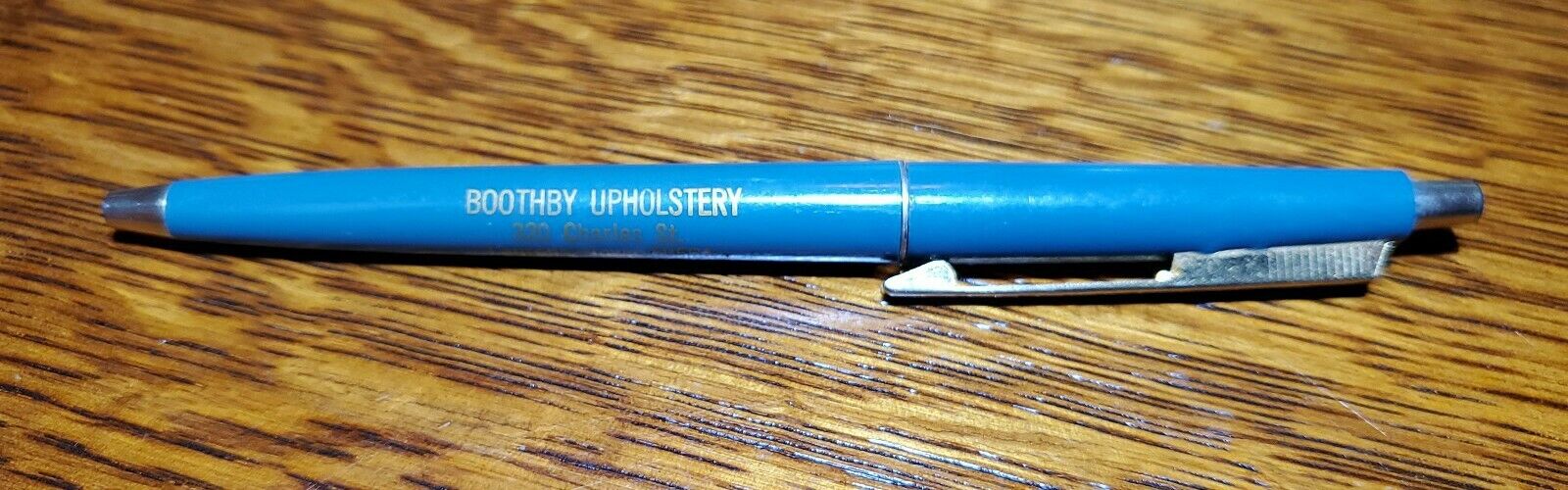 Vtg 1940\'s Ritepoint ballpoint pen, Boothby Upolstery  Laurens Iowa Advertising 