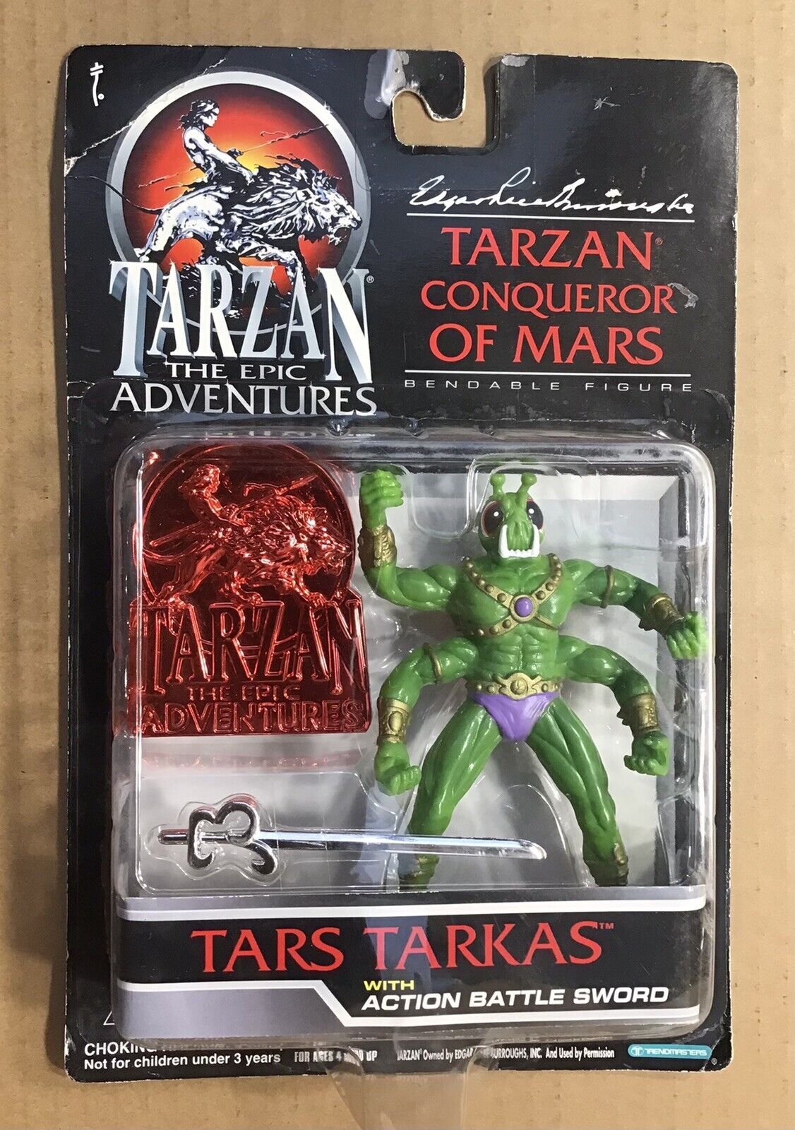 Tarzan Conqueror of Mars: Tars Tarkas Bendable Figure Trendmasters 1995